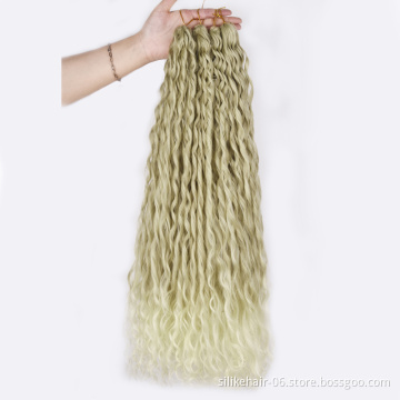 water wave crochet  in Synthetic Hair Extension 24inch  Ocean deep water Body Wave Braiding  bundle  Hair Crochet Braids Hair
